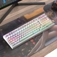 thumbnail image 1 of Teclado para juegos con retroiluminación RGB, teclado silencioso de 99 teclas, teclado con cable para ordenador portátil y PC, 1 of 8
