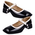 thumbnail image 4 of Zapato elegante, zapato de cabeza cuadrada, zapato con hebilla suave para mujer, zapato de cabeza cuadrada, grado profesional, 4 of 9