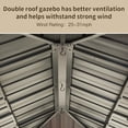 thumbnail image 7 of Domi Outdoor Living 10’ X 14’ Hardtop Gazebo Canopy with Netting & Curtains, Outdoor Aluminum Gazebo with Galvanized Steel Double Roof for Patio Lawn and Garden, Gray, 7 of 7