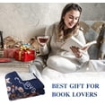 thumbnail image 6 of Book Lovers Gifts for Women, Reading Lovers Blanket, Reading Gifts, Bookworm Bookish Books Club Librarian Reading Gift, Reading Accessories for Book Lovers, Soft Bed Couch Decor Throw 50"x60"(Blue), 6 of 7