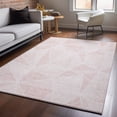 thumbnail image 5 of HomeRoots 651941 10 x 14 ft. Blush & Pink Geometric Washable Machine Made Rectangle Area Rug with UV Protection, 5 of 9