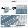 thumbnail image 5 of Blue Ombre Stripe Kitchen Curtains, Farmhouse Striped Gradient Light Filtering Window Curtain Panels, 2Pcs Rod Pocket Window Treatments Set for Living Room Bathroom Bedroom 42x63 Inches, 5 of 9