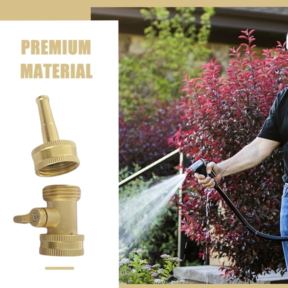 XMZHOU Solid Brass High Pressure Hose Nozzle, 3/4" Thread Heavy-Duty Brass High-Pressure Jet Nozzle (1 Pack）