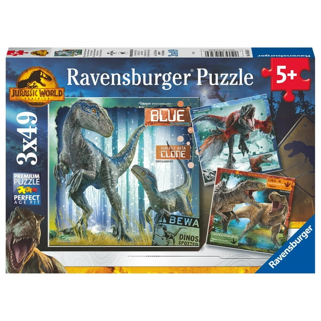 Puzle Ravensburger Jurassic World Dominion 3x49 piezas para niños