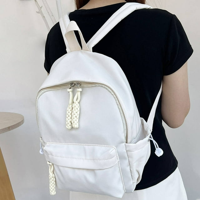 Backpack 1Pc Cute Backpack Daypack Kawaii Bag Shoulder Bag Hiking Travel Backpack Backpack Purse Hiking Travel Girls Cute Backpack Simple Day School Backpack Large Capacity Junior High School White