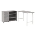thumbnail image 1 of Scranton & Co Engineered Wood 48W x 24D Computer Desk with Storage in Gray, 1 of 8