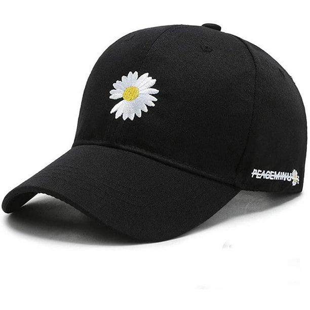 帽子 PEACEMINUSONE PMO COTTON BUCKET HAT K-POP HOT INS G-Dragon GD Daisy Flower PEACEMINUSONE Embroidery