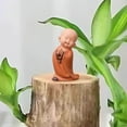 thumbnail image 1 of Mesa de té decorativa Monk Home, ideal para el salón o la sala de estar. Diseño zen pequeño, plegable, con base de madera y estructura de dos niveles. Perfecta para relajarse en el, 1 of 8