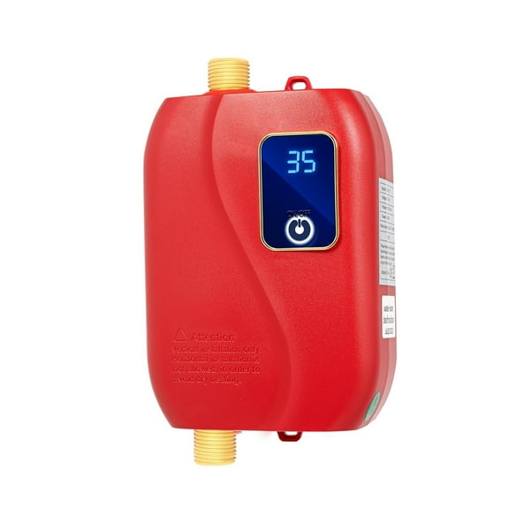 Electric Tankless Water Heater Bathroom Kitchen Instant Hot Water Heater With LED Display Shower Water Fast Heating ,Safety Protections