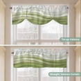 thumbnail image 3 of Tie Up Valance for Windows Sage Green Waves Curtains Valances Rod Pocket Valance Window Treatments Abstract Gradient Fluid Art Balloon Curtains for Kitchen Living Room Bedroom Bathroom 54x18 Inch, 3 of 9
