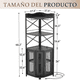 thumbnail image 2 of Muebles para Cocina, Gabinete para Vinos con Luces LED, Cantina Bar Mueble para Casa con Toma de Corriente, 5 Niveles Estante para Vinos y Copas, Gabinetes de Almacenamiento, 44*44*163cm (Negro), 2 of 9