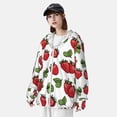 thumbnail image 4 of Picia Hand Drawn Strawberry Women's Men's UPF 50+ Sun Protection Hoodie Shirt Long Sleeve SPF Fishing Outdoor UV Hiking Lightweight Shirts-3X-Large, 4 of 9
