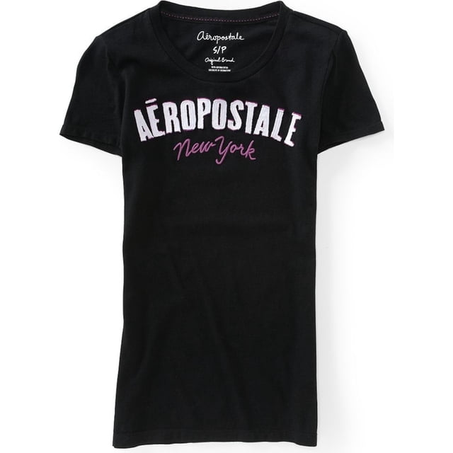 Camiseta gráfica Aeropostale Mujer Aero Ny Negro Mediana
