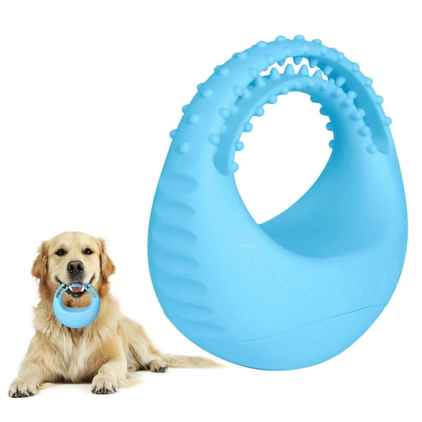 Pelota interactiva portátil para perros, perros, gatos, entrenamiento IQ, cachorro, juguete educativo, anillo de goma, resistente a mordeduras, vaso Azul Fernando Juguetes para masticar