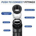 thumbnail image 3 of Uxcell 5 Pcs Push to Connect Fittings Reducing 5/16" Tube OD x 5/16" Tube OD Straight Pneumatic Quick Connector, Black, 3 of 7