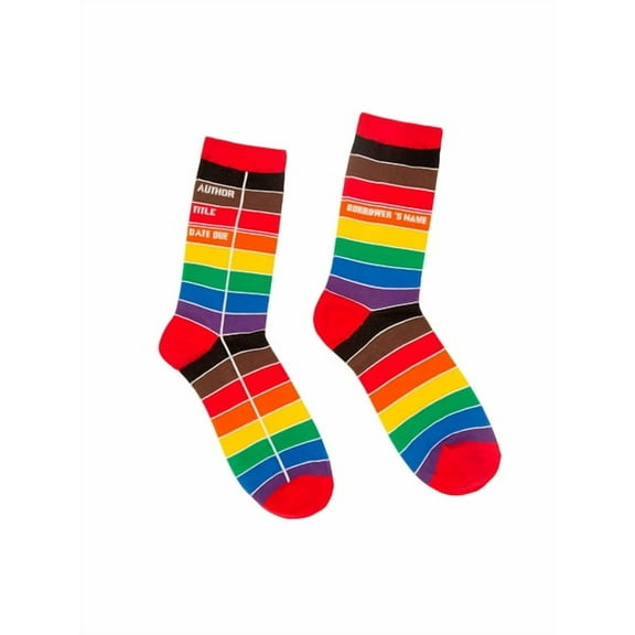 Library Card Pride Socks - Large (Other apparel)