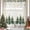 Green, variant on Christmas Kitchen Curtains 3‑Piece Set, Black Background Halloween Ghost Pumpkin Bat Happy Halloween Polka Dots Window Curtain Valance Tier Curtain for Kitchen Dining Room Decor 52x18 Inch & 26x36 In