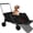 black dog cart, variant on REDCAMP Removable Canopy for Dog Wagon Attachment, Wagon Shade Cover for Dog Stroller, Detachable Replacement Accessory, Black