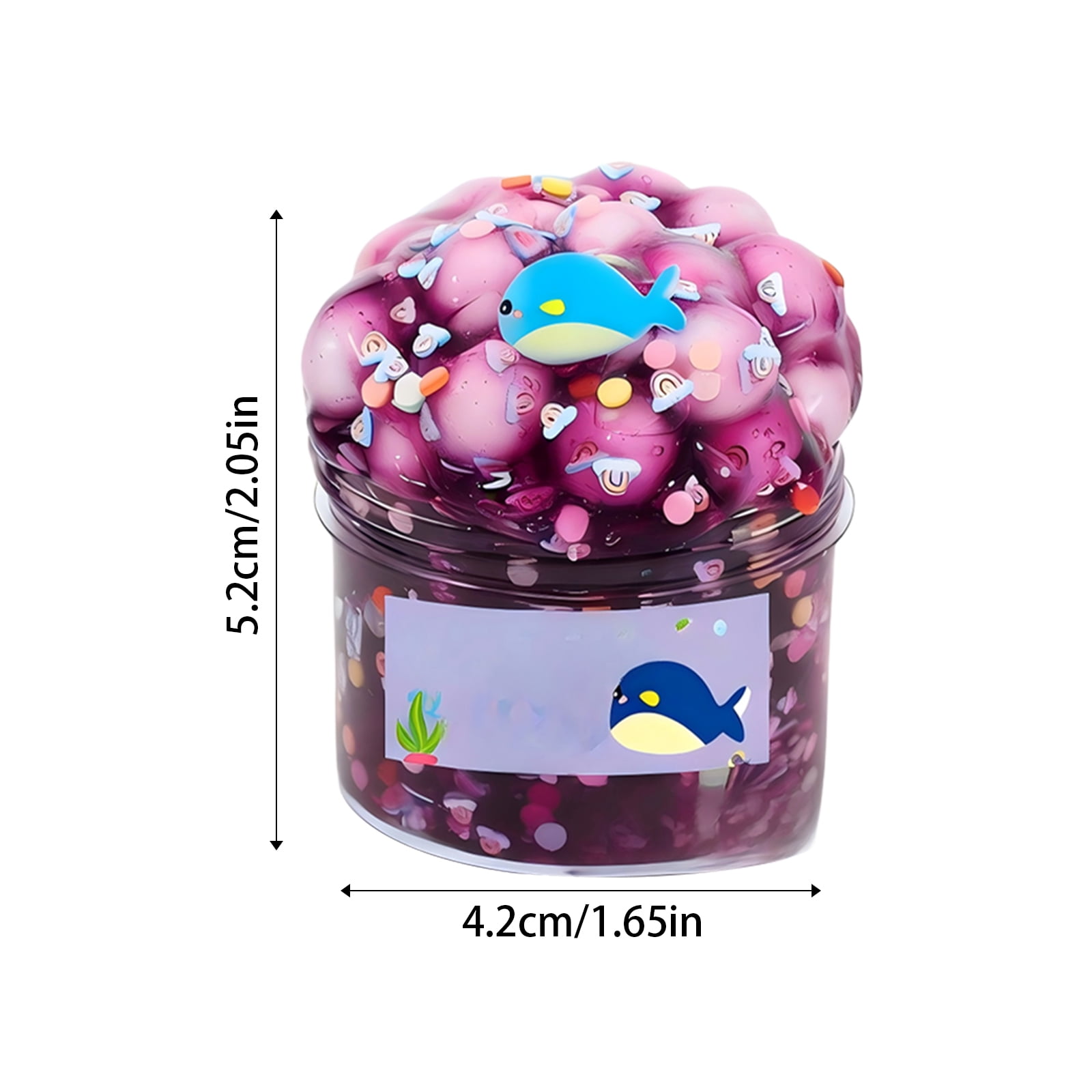 5pcs Ocean Slime Set with 70ml Slimes, Cartoon Charms & Decor Supplies - Mess-Free, Stretchy Play for Creativity, Sensory Play, Party Favors -, Toddlers, Boys, Girls