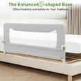 thumbnail image 4 of VIKUA  46in Baby Bed Rail,  Swing Down  Bed Rail for Toddlers,for, Twin, Full, Bed Guard Rail for Toddlers, Grey, 4 of 7