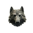 thumbnail image 1 of Animal Tête Mur Sculpture Ornement Résine Statue Main Courbée Sculpture en Résine Pendaison Art Décor Loup, 1 of 6
