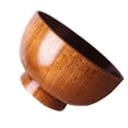 thumbnail image 3 of Cuenco de arroz infantil de madera natural irrompible, hecho a mano, contenedor de aperitivos. L, 3 of 8