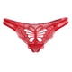 thumbnail image 2 of Bragas de Mujer de Encaje Suave Ahueca Hacia Fuera Los Calzoncillos de Mariposa Transparentes Calzoncillos - rojo, Única SM SunniMix ropa interior femenina de algodón, 2 of 7
