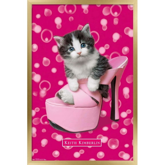 Keith Kimberlin - Kitten - Shoe Wall Poster, 22.375" x 34", Framed