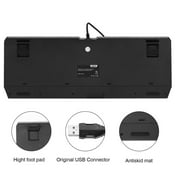 LESHP 2.4GHZ Good Touchness Game Keyboard 1 Colors Backlight LED USB Wired Gaming Mechanical Keyboard Black