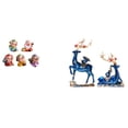 thumbnail image 1 of Figuras de resina del dios de y estatua de reno y alce, colección de arte para dormitorio, año Nuevo, escritorio, fiesta, chimenea, decorac, 1 of 8