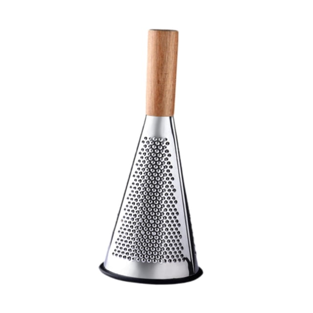 Rallador de Nuez Rallador de Cocina Trituradora Manual Mango de Madera de Triple Función Acero Inoxidable para Patatas con Gourmet