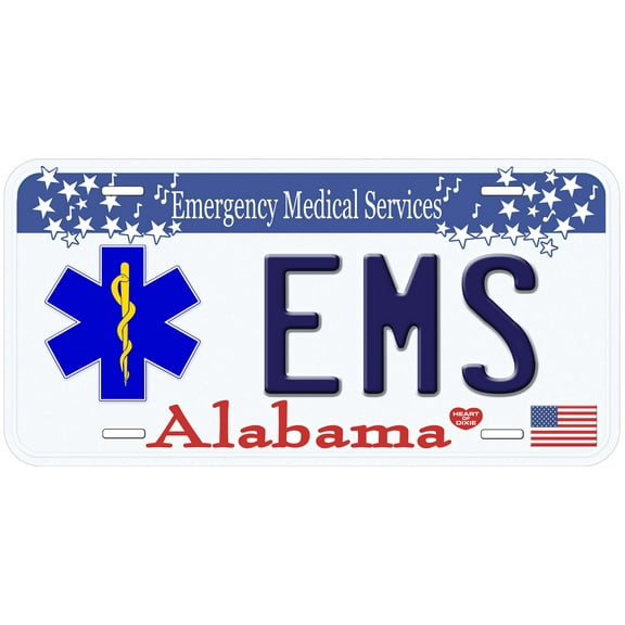 Alabama EMS Novelty Car Auto License Plate