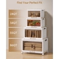 thumbnail image 4 of Asnews 2 Tier Stackable Storage Bins with Lids & Magnetic Doors, for Bedrooms, Living Rooms, and Studies, 4 of 7