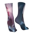 thumbnail image 7 of Xecao lighthouse Waves Torrential Rain Print Fashion No Heel Casual Crew Socks Cushioned Breathable for Men Women - Moisture wicking,Not easy to fade Suitable for daily, 7 of 7
