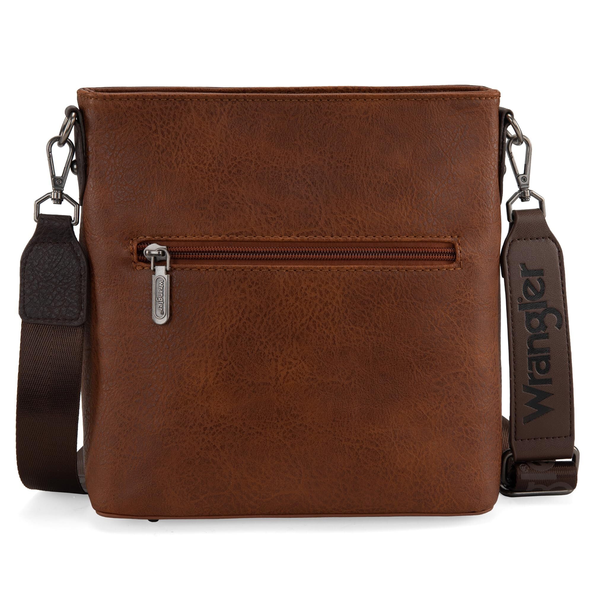 Wrangler Crossbody Purses for Women Two Tone Crossbody Bags Women Purses and Handbags, Brown