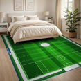 thumbnail image 3 of ODIKA 8'x10' Washable Area Rug Football Field Sport Theme With Yard Line Stripes And Goal Marks for Living Room, Under Sectional, Family , Durable, Non-Slip, 3 of 7