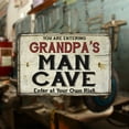 thumbnail image 2 of GRANDPA'S Man Cave Sign Rustic 8 x 12 Matte Finish Metal 108120035003, 2 of 7