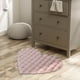 thumbnail image 4 of Fiudx Ofertas del día Alfombra de salón de estilo crema con forma de corazón y pelo de burbujas, para sofá individual, mesa de centro, guardarropa, cojín de maquillaje, 4 of 5