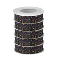thumbnail image 2 of 5 Rolls Christmas Ribbon 1.5 inch Wide Decorative Ribbon for Gift Wrapping and Holiday Decorations Musical Notes and Waves Pattern, 2 of 7
