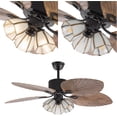 thumbnail image 5 of Palm Island Bali Breeze Ceiling Fan with Remote Control/Pull Chain Control, Five Palm Leaf Blades, Modern Tropical Indoor/Outdoor Ceiling Fan, 3 Lights, 52 inch, 5 of 8