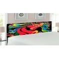 thumbnail image 2 of Psychedelic Headboard, Futuristic Kitty Visual Print Fluid Swirling Color Burst Motifs Kitty Graphic, Upholstered Decorative Metal Bed Headboard with Memory Foam, King Size, Multicolor, by Ambesonne, 2 of 4