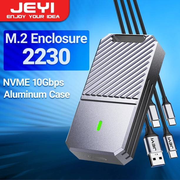 Caja Ssd Nvme JEYI i9 2230 NVMe SSD Caja PCIE USB3.2 10Gbps M.2 Caja de disco de estado sólido