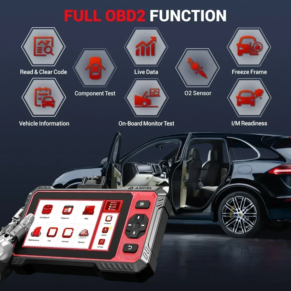 [Second Hand]ANCEL DS410 Lite Full System Car OBD2 Scanner Bi-directional