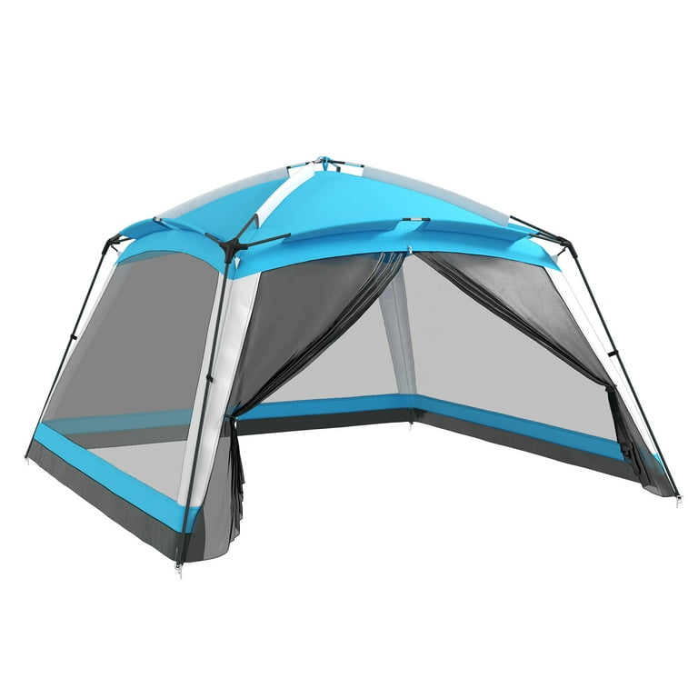 Outsunny Outdoor Pop-Up Screen House Room, 12'x12', 8-Person