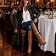 thumbnail image 5 of Enjoytime Fleece Jacket Women Fall Winter Stand Collar Zip Up Long Coat Warm Casual Trendy Long Sleeve Outerwear with Pockets, 5 of 8