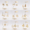 thumbnail image 1 of Candelabro giratorio con luz de paseo y fragancia de vidrio en relieve, regalo creativo, accesorios, molino de viento, 1 of 4
