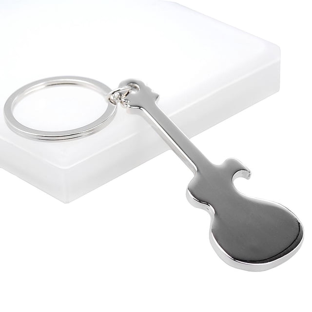 Llavero abrebotellas CUTICAT en forma de guitarra Color plata