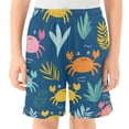thumbnail image 2 of Crabs Pattern Athletic Shorts Breathable with Comfort Fit Drawstring Casual Sweatshorts Medium, 2 of 9