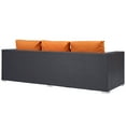 thumbnail image 4 of Modway Convene Outdoor Patio Sofa in Espresso Orange, 4 of 5