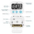 thumbnail image 2 of Digital Kitchen Countdown Timer Teachers Classroom Counter Large Lcd Loud Magnetic Clip Simple Clock, 2 of 4